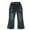 Navy3, variant on Qingpeng Jeans for Girls Range Bell-Bottomed Micro Flared Stretchy Denim Pants Elastic Waist Casual Loose Pants