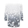 thumbnail image 5 of Cavosen Sparkle Tops for Women Plus 3/4 Sleeve Gradient Glitter Shiny Print T-Shirts Round Neck Casual Blouse Dressy Fashion Pullover Shirts Flowy Workout Tees Summer Vacation XL, 5 of 5