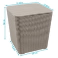 thumbnail image 4 of Sunnydaze Outdoor Side Table with Storage - Rattan Design - 11.5 Gal. - Driftwood, 4 of 11