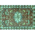 thumbnail image 1 of Ahgly Company Indoor Rectangle Animal Turquoise Blue Traditional Area Rugs, 6' x 9', 1 of 4
