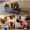 thumbnail image 3 of SUCS 6 Pieces Dog Striped T-Shirt Dog Shirt Breathable Pet Apparel Colorful Puppy Sweatshirt Dog Clothes for Dogs Puppy, 3 of 7