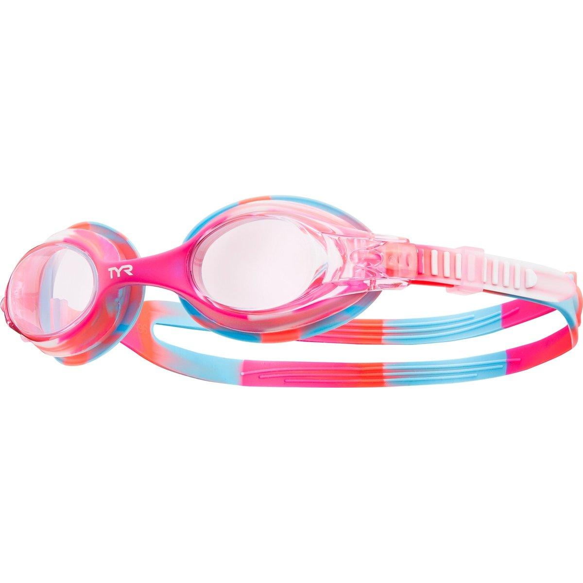 TYR Swimple Kids Tie Dye Goggle Pink-blue Frame/clear Lens for sale online 