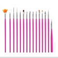 thumbnail image 1 of Juego completo de 15 bolígrafos para decoración de uñas, para pintar, tallar, con forma de abanico, con punta de flor, para fototerapia, 1 of 4