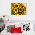 thumbnail image 5 of Nawypu Fall Sunshine Sunflower Bathroom Decor Wall Art Farmhouse Kitchen Paintings for Wall Decorations Countryside Vintage Framed Canvas Artwork Printing Ready to Hang for Living Room Bedroom, 5 of 5