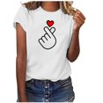 thumbnail image 2 of Valentines Day Gifts T-Shirt à Col Rond et Manches Courtes pour Femme, 2 of 5