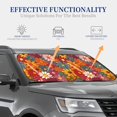 thumbnail image 3 of Multi-Size 2pce Car Front Glass Visor Collapsible Sunscreen No Odor Comfortable For Most Cars Suv Trucks Colorful Floral Pattern Groovy Flowers (2), 3 of 7