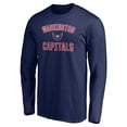 thumbnail image 2 of Men's Navy Washington Capitals Victory Arch Long Sleeve T-Shirt, 2 of 3