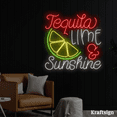 thumbnail image 3 of Craftnamesign Tequila Lime And Sunshine Neon Sign, Mexico Bar Club Decor, 3 of 4