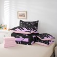 thumbnail image 3 of Manfei Music Melody Twin Bedding Sets 7pcs,Musical Theme Bedding Comforter Set 7pcs,Pink Black Piano Sheet Sets For Girl,Uper Cozy Bedroom Decoration Reversible, 3 of 5