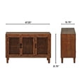 thumbnail image 4 of Finch Sawyer Solid Ash Wood Frame 3-Doors Cabinet in Brown, 4 of 7