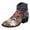 Khaki, variant on asdoklhq Boots Under $15,Women Snake Pattern Suqare Heels Zipper Embroidery Short Booties Round Toe Shoes