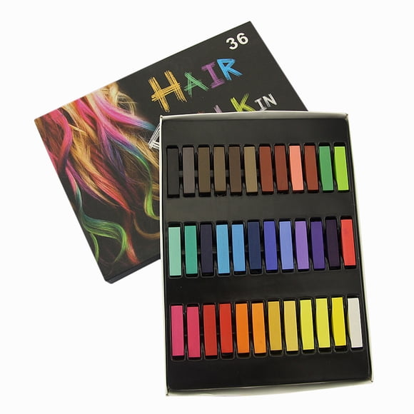 Xihbxyly Juego de Tizas Temporales para El Cabello, 24 Colores Vibrantes, Fácil de Aplicar, Ideal para Festivales, Fiestas o Looks Casuales, Ideal para Mujeres y Hombres, Peinado Creativo y Divertido