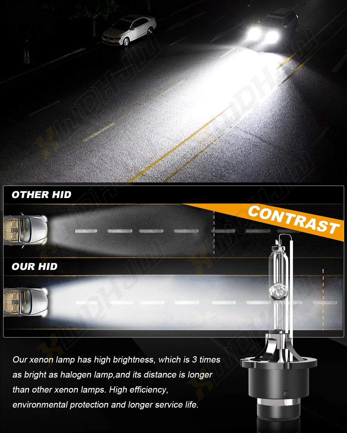 For Lexus RX350 2010-2015 D4S HID Xenon Headlight Bulbs, Low Beam Replacement, 2-Pack Kit