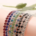 thumbnail image 5 of SmartBy Luxury Women Single Row Full Rhinestone Inlaid Bracelet Elastic Bangle Jewelry, 5 of 7