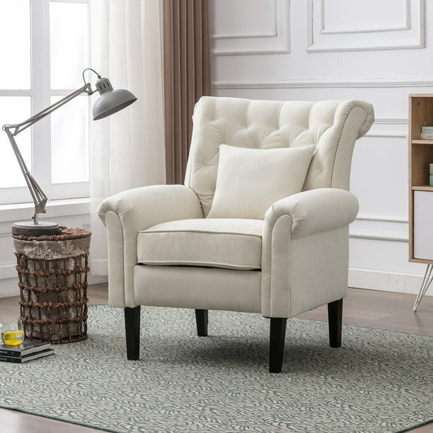 JONPONY Home Decor Upholstered Swoop Arm Accent Chair Accent Chairs for Living Room