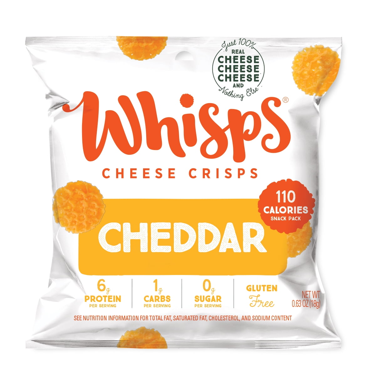 Whisps Cheddar Cheese Crisps, .63oz