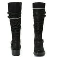 thumbnail image 3 of Love Steetly Knee High Boots for Women Comfort Low Heeled Tall Long Boot Round Toe Fall Winter Flat Riding Combat Womens Boots., 3 of 6