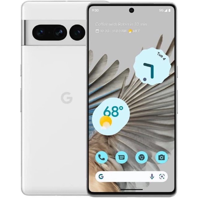 Refurbished Google Pixel 7 Pro 5G - 128GB – Snow – 50MP Triple Rear & 10.8MP Front Camera - Fully Unlocked Smartphone - Excellent Condition