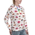 thumbnail image 6 of Honeii Birthday Cake Pattern Womens Oversized Hoodies Long Sleeve Sweatshirts Pullover Fall Outfits with Pocket-Large, 6 of 7