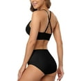 thumbnail image 4 of Charmo Maillots de Bain Bikini à Dos Nu pour Femmes, Col Montant, Deux Pièces, 4 of 6