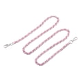 thumbnail image 1 of Monedero Cadena Correa, 1400mm Cuero Hierro Plano Cadena Correa Bolso Cadenas Monedero Correas Hombro Cruzado Cuerpo Reemplazo Correa, Rosa + Plateado Tono, 1 of 6