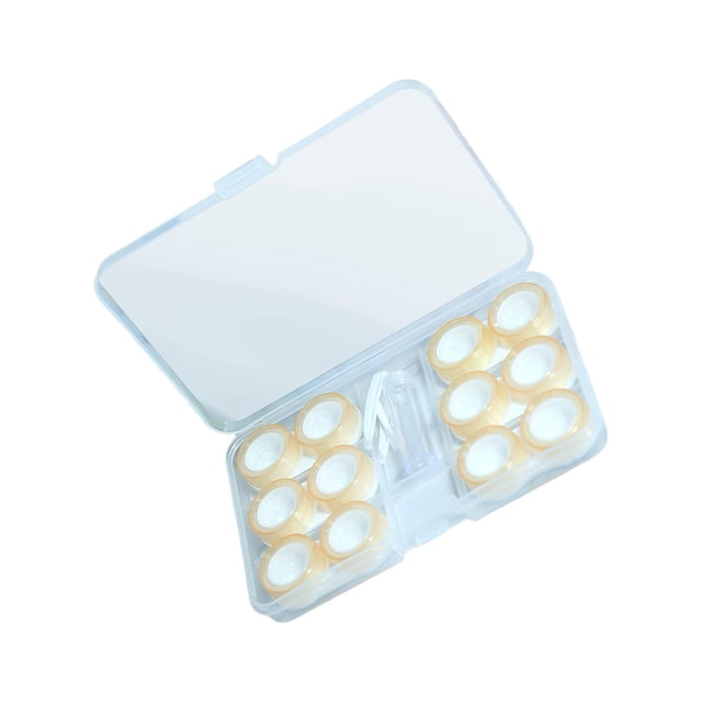 Estuche para lentes de contacto Perfecl con accesorios resistente al agua duradero pequeño Amarillo