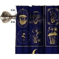 thumbnail image 6 of Vintage Mushroom Valances Curtain for Window,Boho Style Mystical Sun Moon Print Rod Pocket Window Curtains for Living Room Bedroom Kitchen Café,1 Panel, 54" W x 18" L, 6 of 6