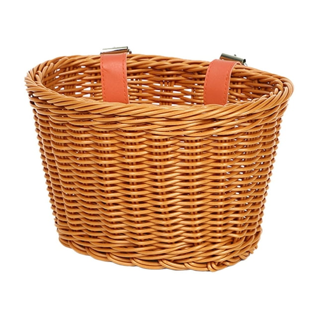 Cesta de bicicleta para niños, decoración frontal, cesta de ciclismo, cesta tejida a mano, cesta de manillar