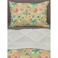 thumbnail image 3 of Retro Comforter & Sham Bedding Set, Memphis Style Abstract Geometric Composition with Triangles Squares and Wavy Lines, 3 pcs Duvet Set Microfiber Filling Quilt, 5 Sizes, Multicolor, by Ambesonne, 3 of 4