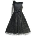 thumbnail image 3 of Girls Dress Black Sparkling Tulle Lace Party Prom Gown 6, 3 of 6