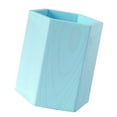 thumbnail image 1 of Contenedor De Lápiz De La De Madera Sin Terminar Para Niños Bricolaje Pintura Dibujo Arte Hexágono azul Soledad Contenedor de pluma de madera sin terminar, 1 of 10