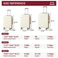thumbnail image 2 of TROPOW Ensembles de Bagages, Valises à Roulettes, Valise Extensible 3 Pcs, Ensembles de Bagages 3 Pcs avec Roues Pivotantes, Valise à Coque Rigide 3 Pcs (20 Pouces/24 Pouces/28 Pouces), 2 of 7