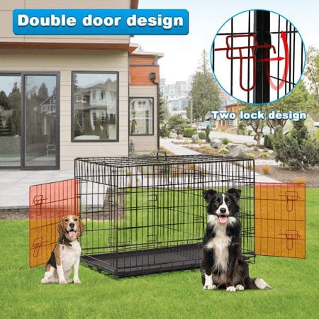 Bestpet Animal Pet Cage with Plastic Tray and Handle, 36 inches, Large