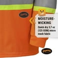 thumbnail image 2 of Pioneer Hi Vis Quick-Dry Work Safety Long Sleeve Shirt for Men - for Construction - Cooling Moisture-Wicking Mesh - Orange, 2 of 6