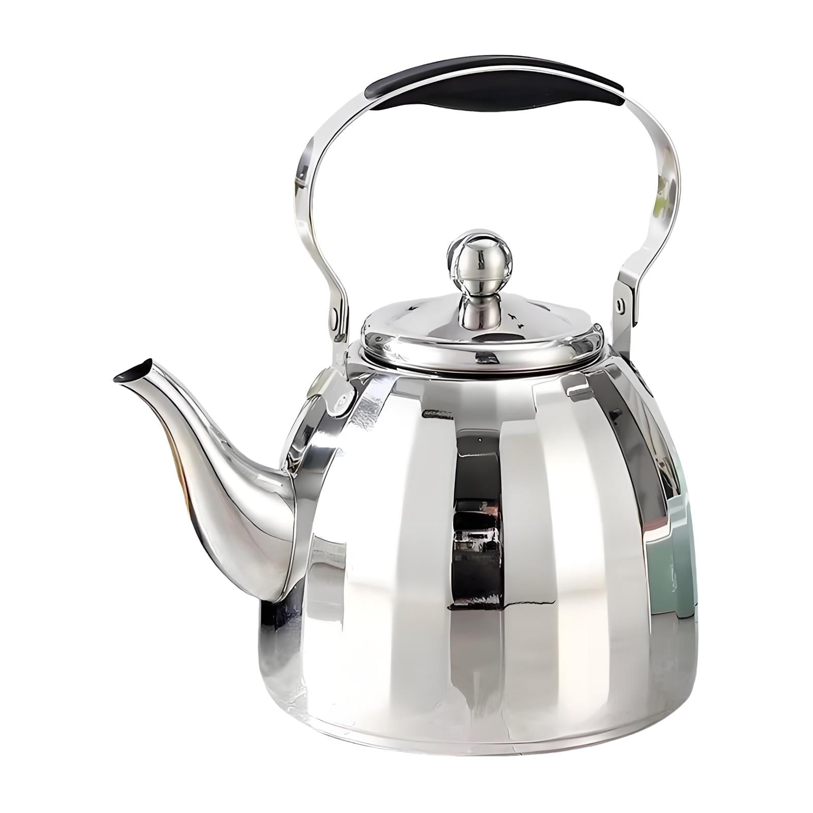Medelco Caf Brew Collection 12-Cup Borosilicate Glass Stovetop Whistling  Tea Kettle - Walmart.com