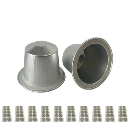 

Acahhotxx Storage Cup 100 Pcs Empty Coffee Cups Aluminum-Foil Coffee with Self Adhesive Seal Stickers Coffee Pods