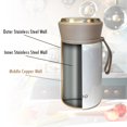 thumbnail image 6 of Best Stainless Steel Soup Thermo Food Jar + Folding Spoon - Triple Wall Vacuum Insulated - Hot Soup & Cold Meals Storage Container Jar - Kid's School Lunch, No Leaks, BPA Free (White, 16 OZ / 500 ML), 6 of 8