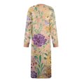 thumbnail image 5 of Women's Slim Dresses A-Line Dress Long Style Elegant Atmospheric 3D Print Casual Loose Long Sleeve Dress Autumn Winter Women's Dresses Trend 2025 Purple 4XL, 5 of 6