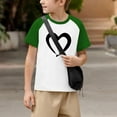 thumbnail image 5 of Annhoo Boys Girls Valentines Day Shirt Cute Round Neck Block Color Short Sleeve Print Tops Trendy Comfortable Clothes, 5 of 8