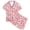 A-Pink146, variant on JAJAHO Girls Pajamas For Kids 2-13Y Satin 2 Piece Sets Watermelon Printed Short Sleeve Button Up Shirts And Shorts Set