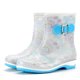 thumbnail image 2 of Zapatos impermeables para lluvia para mujer, botas altas con cerrojo de Color gelatina de tacón bajo de plástico a la moda Wmkox8yii  ghj430, 2 of 3