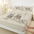 thumbnail image 3 of Castle Fairy Kids Teens Adults Vintage Cowboys 4 Pieces Queen Sheet Sets,Western Theme Vintage Aesthetic Ultra Soft Flat Sheet,Desert Cactus Queen Fitted Sheet,Luxury Bedroom Decor, 3 of 7