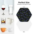 thumbnail image 5 of Leather Coasters with Heat-resistant for Drinks, Starry sky bat -标题2 Hexagon, 5 of 5