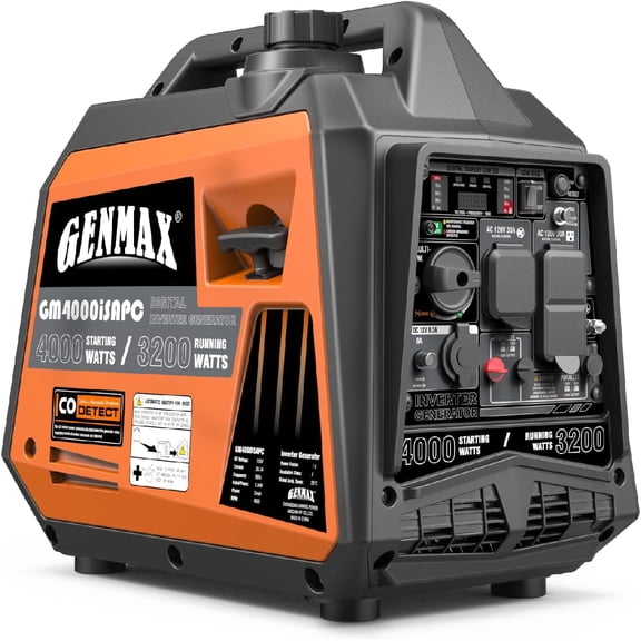 GENMAX GM4000iSAPC Portable Inverter Generator, 4000W Quiet 145cc Motor, Eco Mode, Parallel & Series Connectable, EPA & CARB Approved, Lightweight Power Unit for Home Backup & Camping