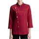 thumbnail image 3 of Chaqueta de chef unisex, uniforme de camarero, transpirable, para verano Rojo, 3 of 9