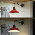 thumbnail image 6 of JONATHAN Y Aurora 12.25" 1-Light Farmhouse Industrial Indoor/Outdoor Iron LED Gooseneck Arm Outdoor Sconce, Red, 6 of 7
