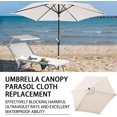 FCPatio Umbrella Replacement Canopy 6 Ribs 10ft / 6ft Waterproof