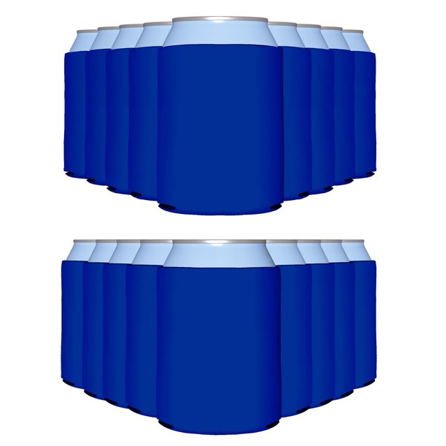 Fundas para Enfriar Latas PartyPrints Azul Real Paquete de 25