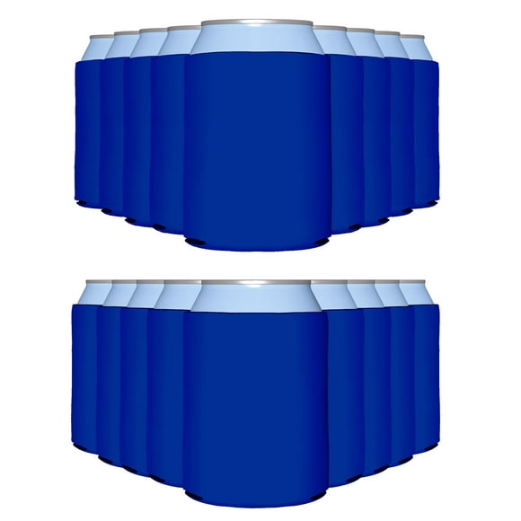 Fundas para Enfriar Latas PartyPrints Azul Real Paquete de 25