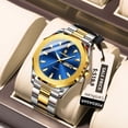 thumbnail image 2 of POEDAGAR Luxury Men Wristwatch Waterproof Luminous Week Date Original Man Watch Stainless Steel Sport Quartz Men's Watches Reloj, 2 of 5
